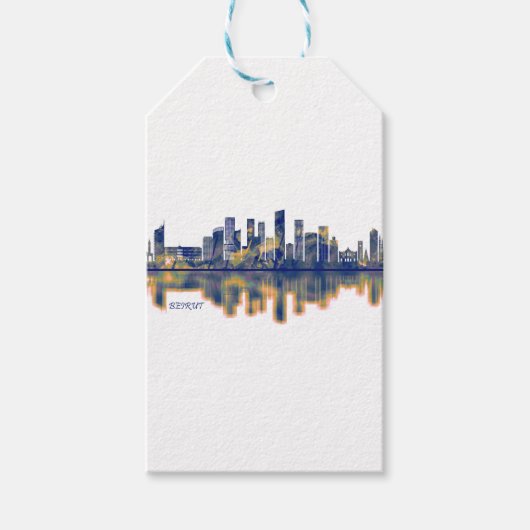 Beirut Skyline Cadeaulabel (Voorkant)