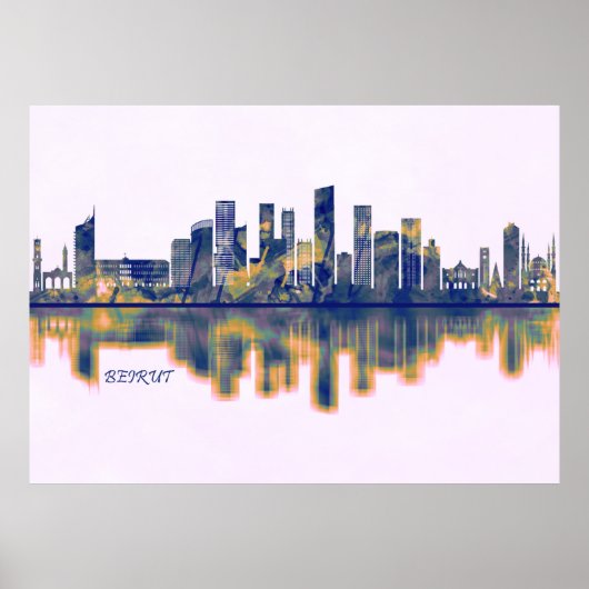 Beirut Skyline Poster (Voorkant)