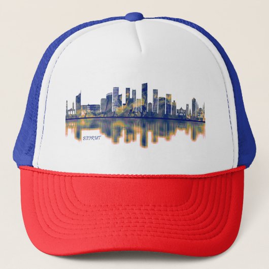 Beirut Skyline Trucker Pet (Voorkant)