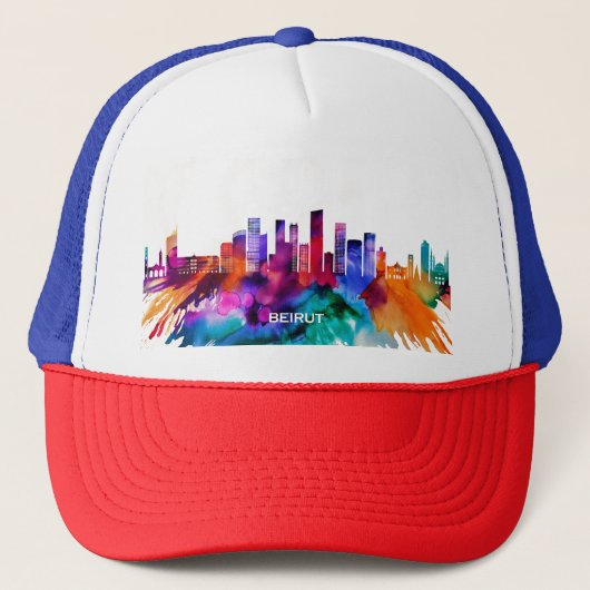 Beirut Skyline Trucker Pet (Voorkant)