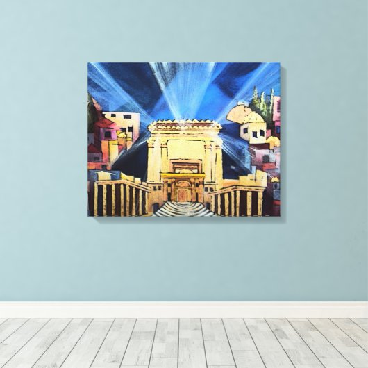 Beit Hamikdash Canvas Afdruk (Insitu (Houten vloer))