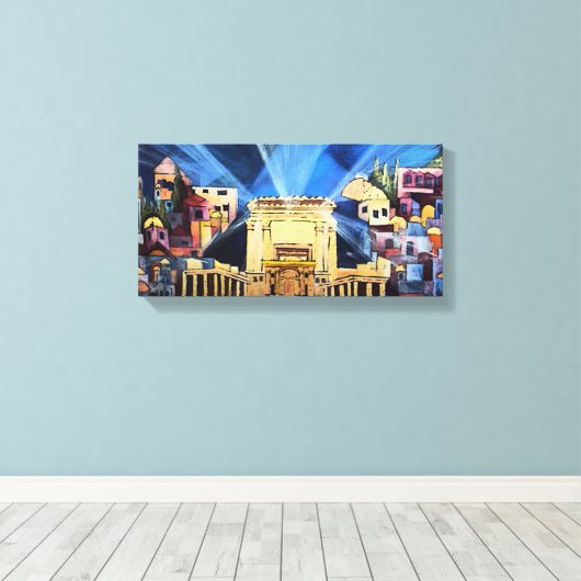 Beit Hamikdash Canvas Afdruk (Insitu (Houten vloer))
