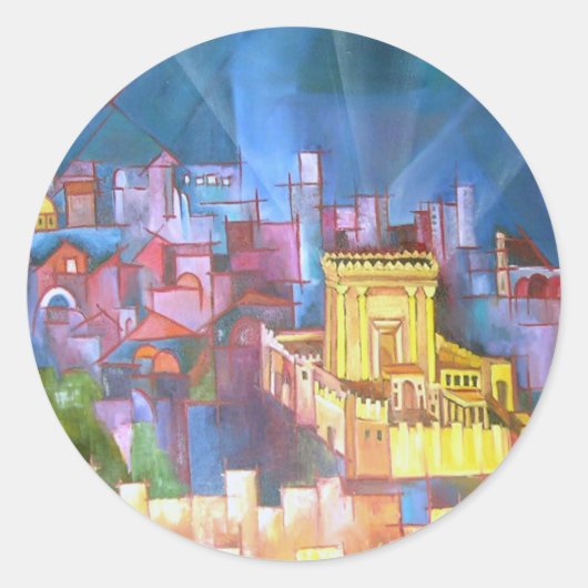 Beit Hamikdash Ronde Sticker (Voorkant)