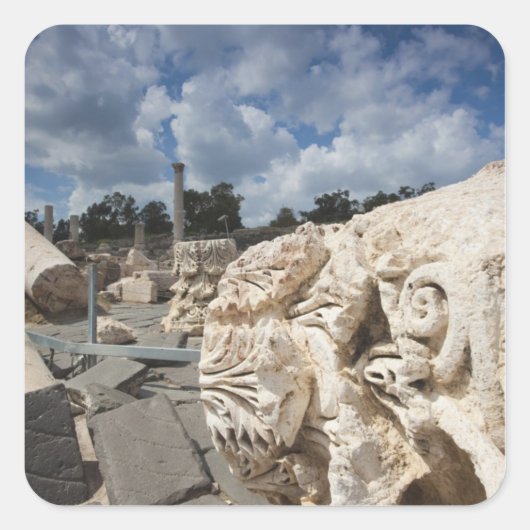 Beit she-An National Park, Roman-era ruïnes Vierkante Sticker (Voorkant)