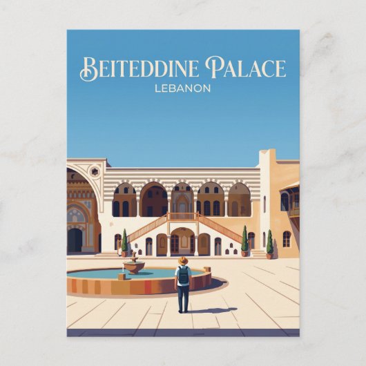 Beiteddine-paleis Libanon Briefkaart (Voorkant)
