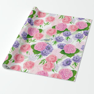 Beitvogel en verpakkingspapier voor bloemen cadeaupapier