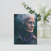 bejaarde briefkaart (Staand voorkant)