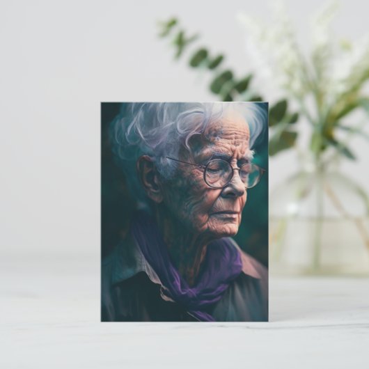 bejaarde briefkaart (Staand voorkant)