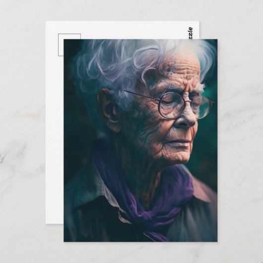 bejaarde briefkaart (Voorkant / Achterkant)