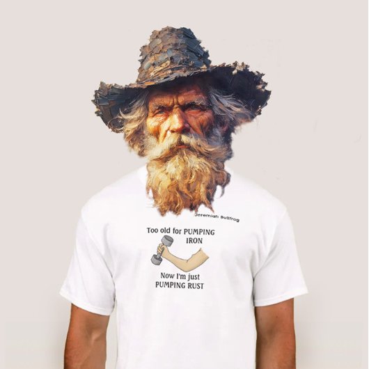 Bejaarde te oud voor gewichtheffen t-shirt