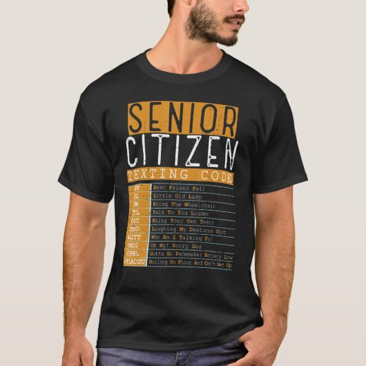 Bejaardentelefooncode Cool opa Oma T-shirt (Voorkant)