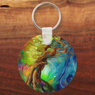 Bejewelde boom sleutelhanger