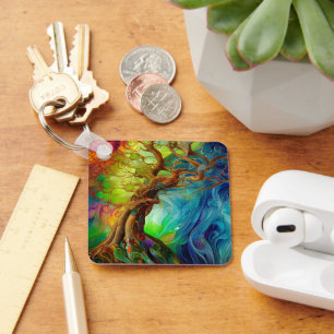 Bejewelde boom sleutelhanger