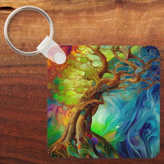 Bejewelde boom sleutelhanger (Voorkant)