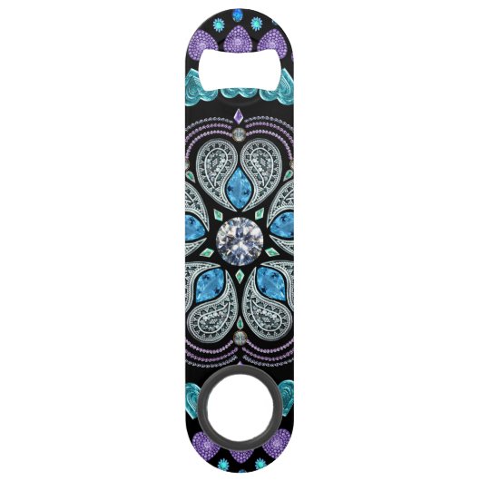 Bejewelde Diamond Heart Explosion Speed Flessenopener (Achterkant)