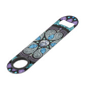 Bejewelde Diamond Heart Explosion Speed Flessenopener (Achterkant Gekanteld)