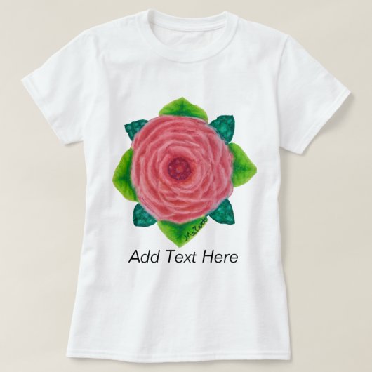 Bejewelde Roze Roze T-Shirt (Design voorkant)
