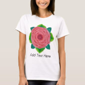 Bejewelde Roze Roze T-Shirt (Voorkant)