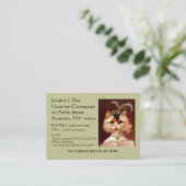 BEJEWELDE VICTORIAANS PARLOR CAT CALLING/CONTACT C VISITEKAARTJE (Staand voorkant)