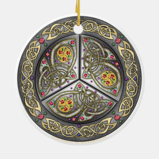 Bejeweled Celtic Shield Ornament (Achterkant)