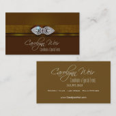 "Bejeweled" - Glamoureus Elegant Event Planner Visitekaartje (Voorkant / Achterkant)