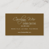 "Bejeweled" - Glamoureus Elegant Event Planner Visitekaartje (Achterkant)