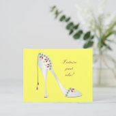 Bejeweled High Hiel Briefkaart (Staand voorkant)