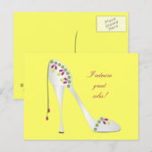 Bejeweled High Hiel Briefkaart (Voorkant / Achterkant)