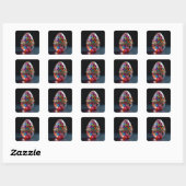 Bejeweled Paasei Vierkante Sticker (Vel)