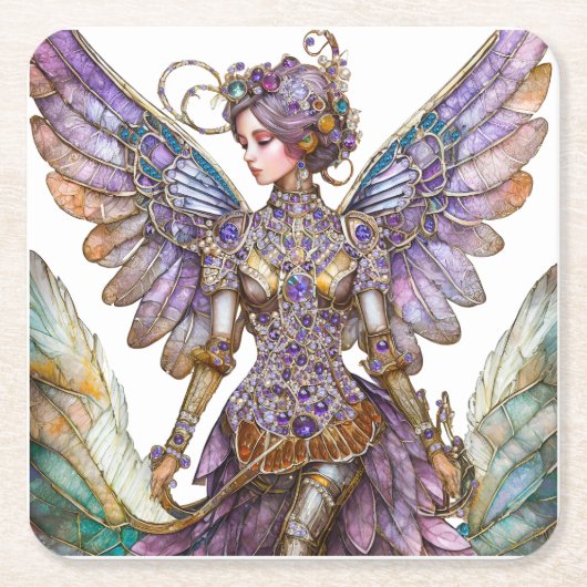 Bejeweled Sugar Plum Fairy Kartonnen Onderzetters (Voorkant)