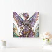 Bejeweled Sugar Plum Fairy Vierkante Klok (Huis)