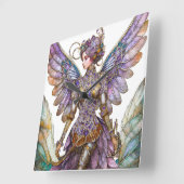 Bejeweled Sugar Plum Fairy Vierkante Klok (Hoek)