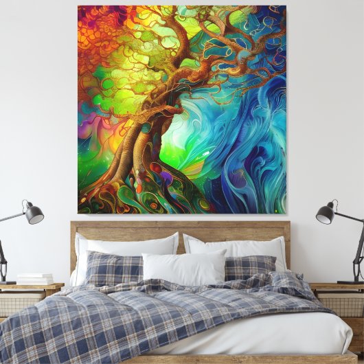 Bejeweled Tree of Life Canvas Afdruk (Insitu (Slaapkamer))