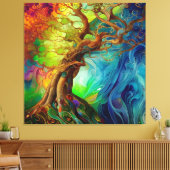 Bejeweled Tree of Life Canvas Afdruk (Insitu (Woonkamer))