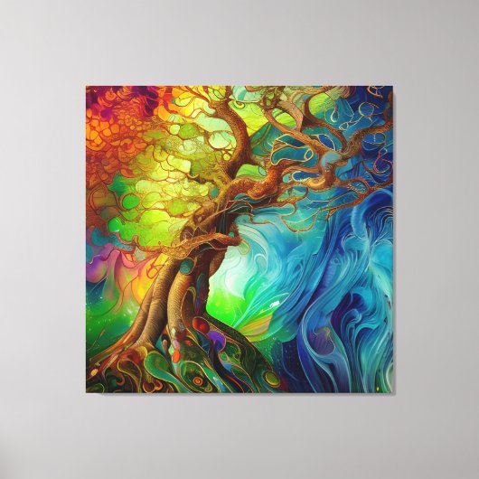 Bejeweled Tree of Life Canvas Afdruk (Voorkant)