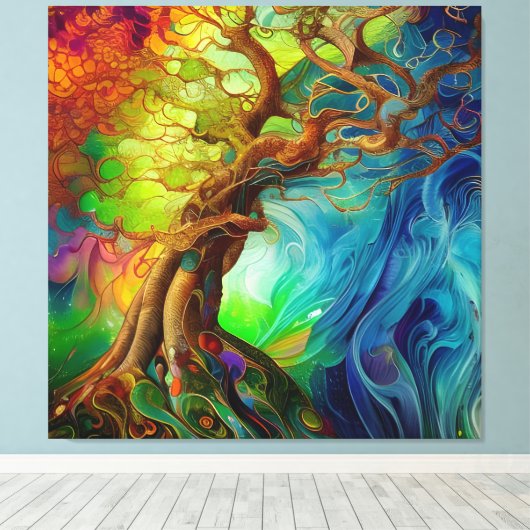 Bejeweled Tree of Life Canvas Afdruk (Insitu (Houten vloer))