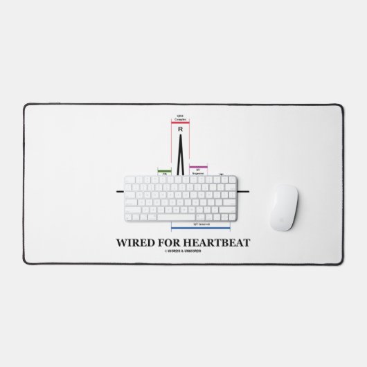 Bekabeld voor hartslag ECG/EKG Sinus Rhythm Bureaumat (Keyboard & Muis)