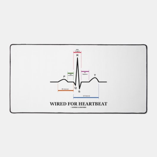 Bekabeld voor hartslag ECG/EKG Sinus Rhythm Bureaumat (Voorkant)