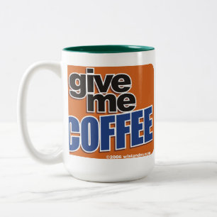 Bekabelde koffie 1 tweekleurige koffiemok