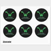 Bekabelde zwarte Sticker (Vel)
