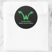 Bekabelde zwarte Sticker (Tas)