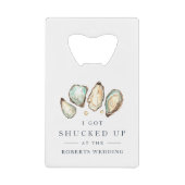 bekaf | Kust Oyster Wedding Favoriet Creditkaart Flessenopener (Voorkant)