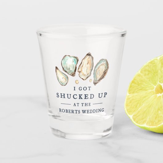 bekaf | Kust Oyster Wedding Favoriet Shot Glas (Voorkant)