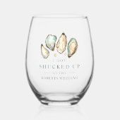 bekaf | Kust Oyster Wedding Favoriet Wijnglas Zonder Voet (Voorkant)