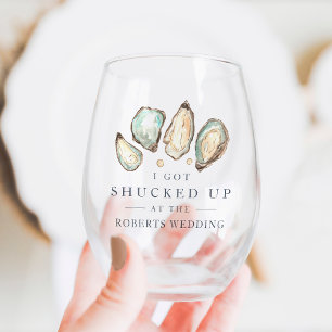 bekaf Kust Oyster Wedding Favoriet Wijnglas Zonder Voet