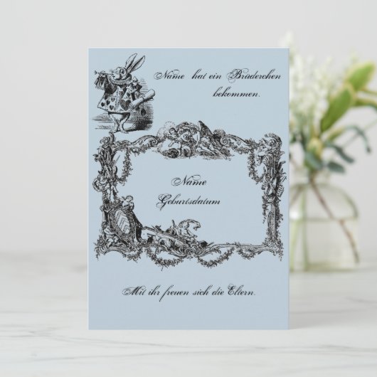 Bekanntgabe zur Geburt – Geburtskarte Kaart (Staand voorkant)