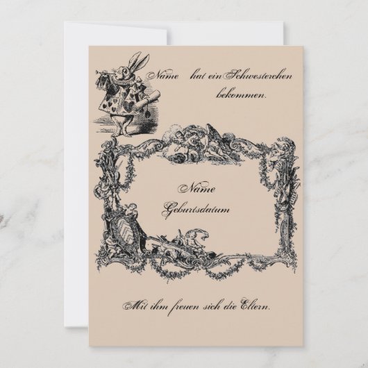 Bekanntgabe zur Geburt – Geburtskarte Kaart (Voorkant)