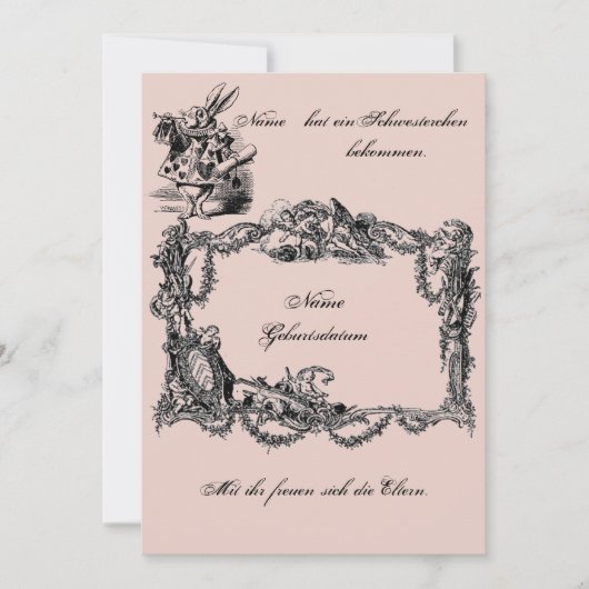 Bekanntgabe zur Geburt – Geburtskarte Kaart (Voorkant)