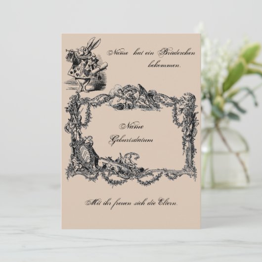 Bekanntgabe zur Geburt – Geburtskarte Kaart (Staand voorkant)