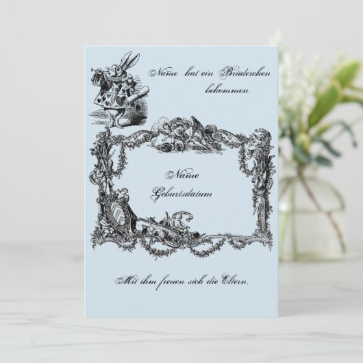 Bekanntgabe zur Geburt – Geburtskarte Kaart (Staand voorkant)